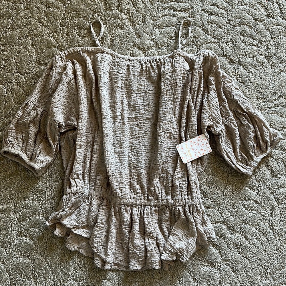 Free People Tan Women’s Top Size Large NEW WITH TAGS